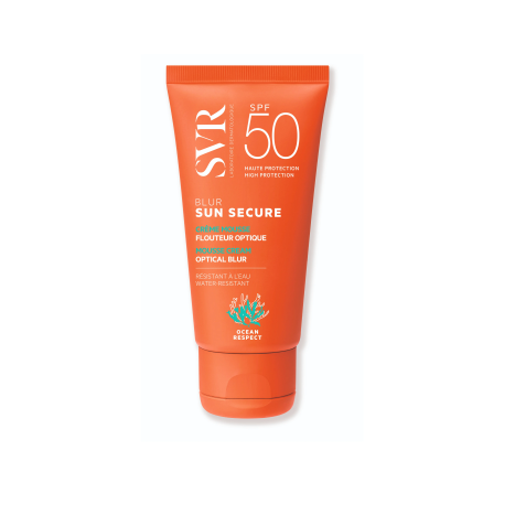 SVR SUN SECURE blur SPF50 sunscreen face cream with photoreflective pigments 50ml