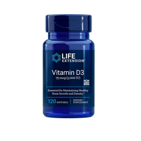 LIFE EXTENSION VITAMIN D3 3000IU x 120 softgels