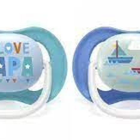 AVENT Orthodontic pacifiers Ultra air Happy Boy 6-18m x 2