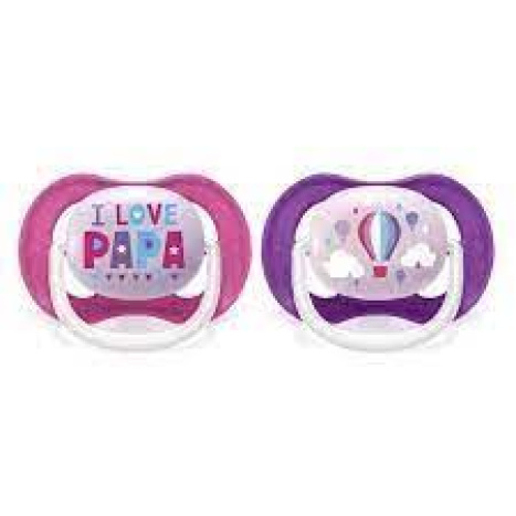 AVENT Orthodontic pacifiers Ultra air Happy Girl 6-18m x 2