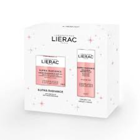 LIERAC SUPRA RADIANCE възстановяващ антиоксидантен крем за нормална към суха кожа 50ml + озаряващ серум 30ml -75%