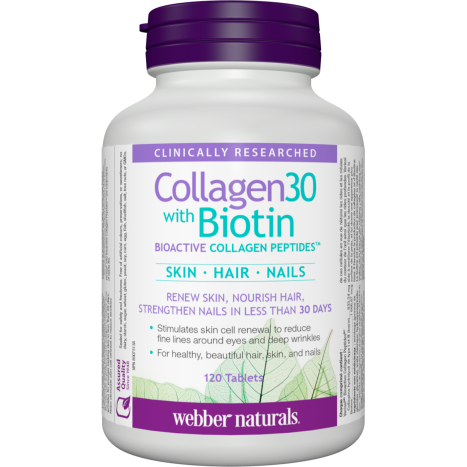 WEBBER NATURALS COLLAGEN30 Колаген + Биотин  х 120 tabl