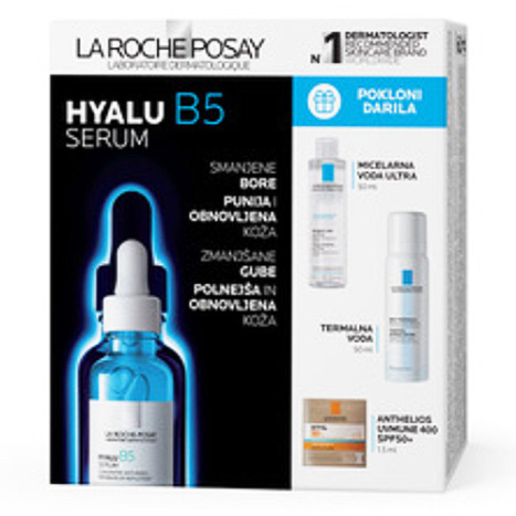 LA ROCHE-POSAY PROMO HYALU B5 serum 30ml + micellar water 50ml + thermal water 50ml + ANTHELIOS SPF50+ cream 1.5ml