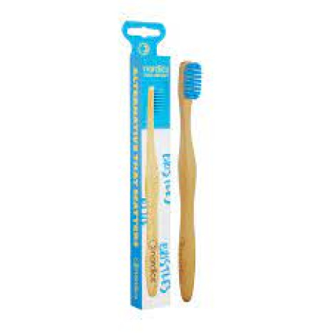 NORDICS Bamboo toothbrush for adults BLUE MEDIUM