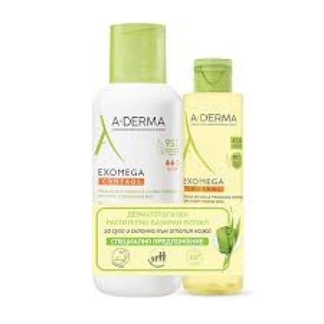 A-DERMA PROMO EXOMEGA CONTROL emollient cream 400ml + emollient cleansing oil 200ml