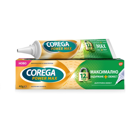 COREGA MAX HOLD & FRESH denture adhesive 40g green