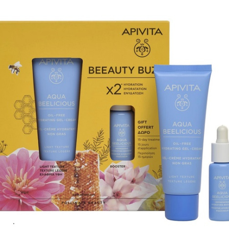 APIVITA PROMO AQUA BEELICIOUS гел-крем 40ml + Освежаващ хидратиращ бустер 10ml new