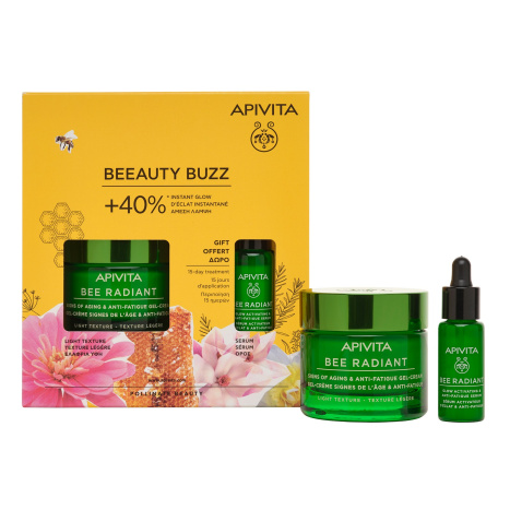 APIVITA PROMO BEE RADIANT гел-крем 50ml + озаряващ серум 10ml new