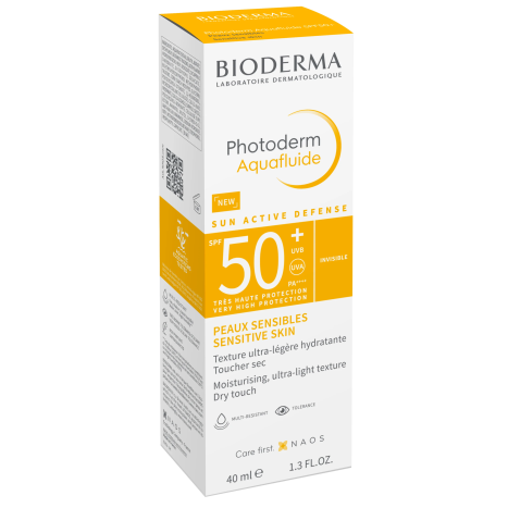 BIODERMA PHOTODERM AQUAFLUID SPF50+ sun cream for face with shine control 40ml new