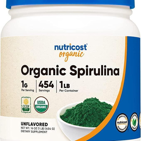 NUTRICOST Organic Spirulina Спирулина Органик на прах 454 g