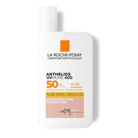 LA ROCHE-POSAY ANTHELIOS UVMUNE 400 SPF50+ слънцезащитен флуид за лице оцветен 50ml