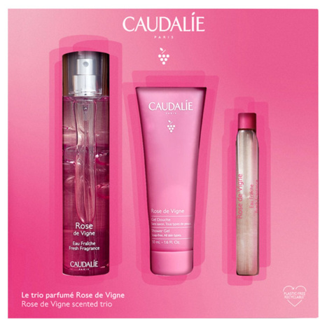 CAUDALIE Rose de Vigne Trio свеж аромат 50ml+душ-гел 50ml + свеж аромат 10ml