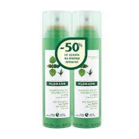 KLORANE DUO Shampoo dry with nettle for oily hair 150ml 1+1 -50% of the second