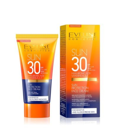 EVELINE Слънцезащитен крем за лице SPF 30 50 ml