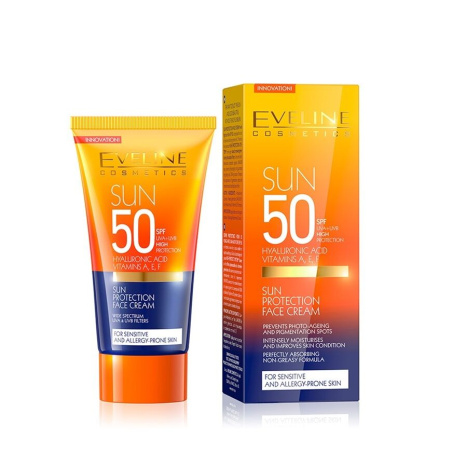 EVELINE Слънцезащитен крем за лице SPF 50 50 ml