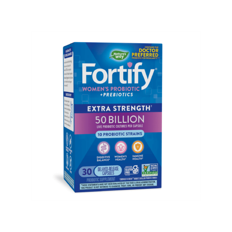 NATURES WAY FORTIFY WOMEN`S Probiotic+ 50 billion Специфична формула за чревен баланс и интимно здраве x 30 caps