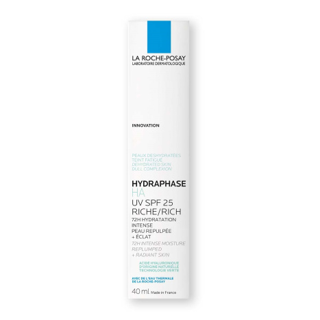 LA ROCHE-POSAY HYDRAPHASE HA RICHE UV SPF25 богат хидратиращ крем с фактор за суха кожа 40ml