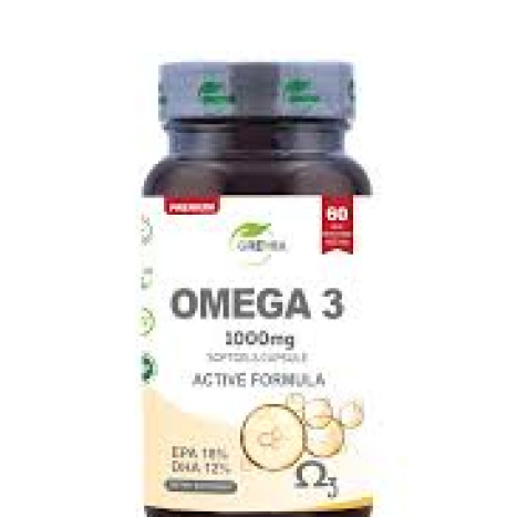 GREWIA OMEGA 3 1000mg ACTIVE FORMULA for stress and tension x 60 ccaps