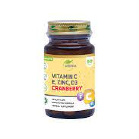 GREWIA Vitamin C + Vitamin E + Zink +Vitamin D3+ Cranberry за укрепване на имунната система x 90 tabl