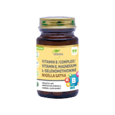 GREWIA Vitamin B/Complex/ + Vitamin E + Nigella Sativa + L-Selenomethionine+Magnesium за имунната  x 90 tablсистема
