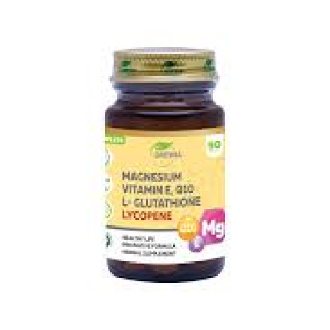 GREWIA L-Glutathione + Coenzyme Q10 + Vitamin E + Lycopene + Magnesium  за оптимална антиоксидантна защита x 90 tabl