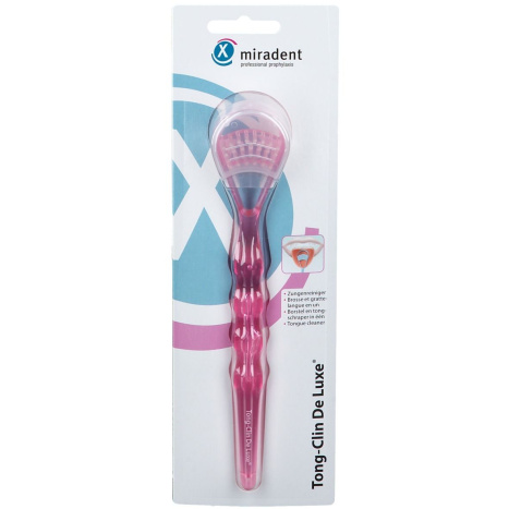 MIRADENT Tongue cleaning brush - pink