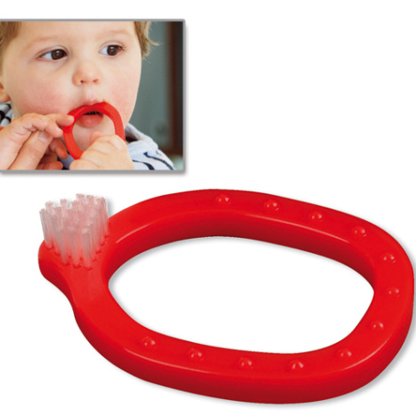 MIRADENT Baby comb with toothbrush - red