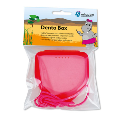MIRADENT Кутийка за съхранение на  ортодонтски шини, розова