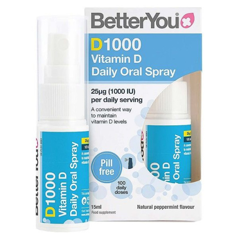 BETTERYOU DLUX VITAMIN D 1000IU oral spray with mint flavor 15ml