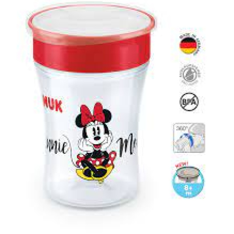 NUK Чаша Magic Cup 230 мл., 8+ мес., Mickey, Червена