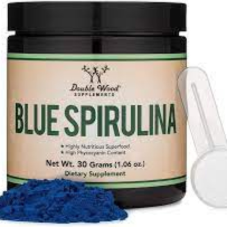DOUBLE WOOD Blue Spirulina Синя Спирулина за тонус и енергия на прах x 30g