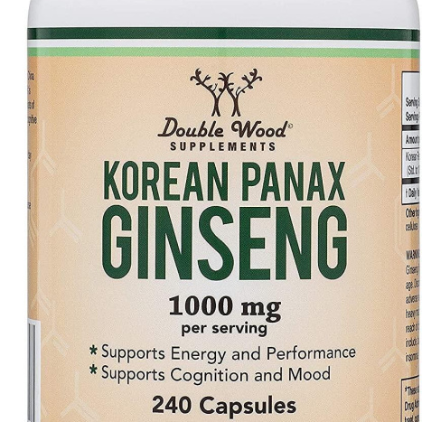 DOUBLE WOOD Korean Panax Ginseng Korean ginseng for good digestion x 240 caps
