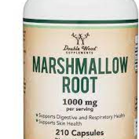 DOUBLE WOOD Marshmallow Root White marshmallow (root) for the respiratory system x 210 caps