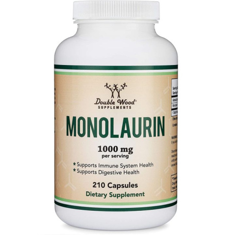 DOUBLE WOOD Monolaurin Монолаурин за имунната система х 210 caps
