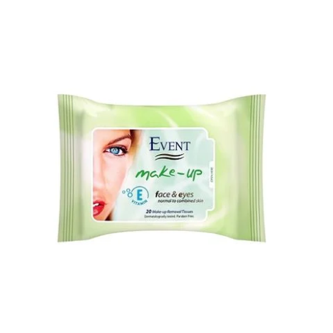 EVENT MAKE-UP moist makeup remover wipes with vitamin E x 20