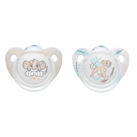 NUK LION KING pacifier pacifier silicone 0-6 months. x 2