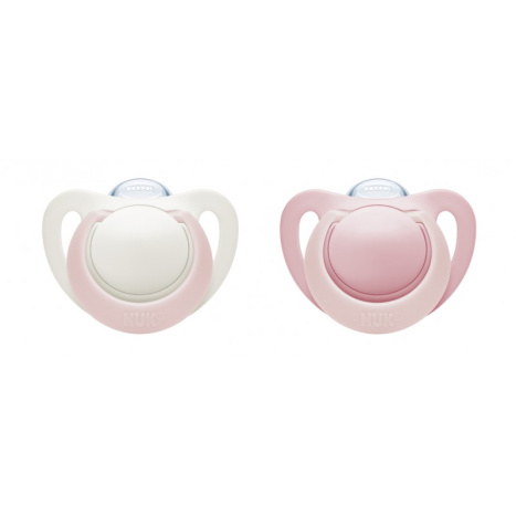 NUK GENIUS pacifier pacifier silicone 0-2 months. Girl x 2