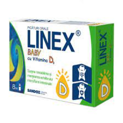 LINEX BABY + Vitamin D капки 8ml