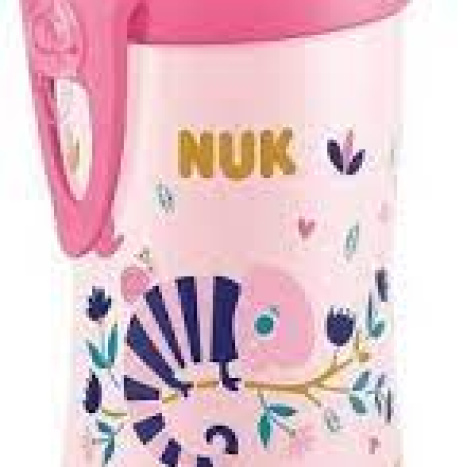 NUK Flexi Cup 300 ml. with straw, 12+ months, Chameleon, Pink