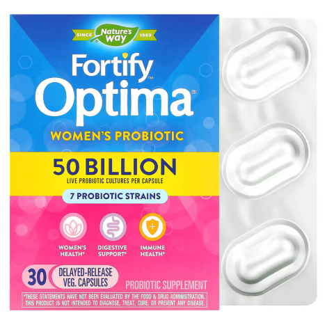 NATURES WAY FORTIFY OPTIMA Extra Strength Women's 50 Billion 7 probiotic strains формула за женско здраве х 30 V caps