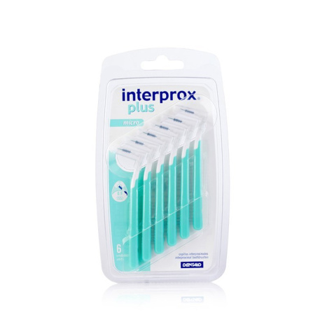 DENTAID интердентални четки за зъби INTERPROX PLUS 2G micro 0.9mm ISO 2 x 6 бр. блистер