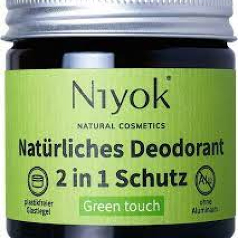 NIYOK GREEN TOUCH natural deodorant 2 in 1 protection зелен