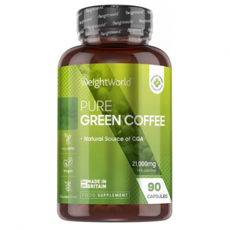 WEIGHT WORLD PURE GREEN COFFEE Зелено кафе за отслабване x 90 caps