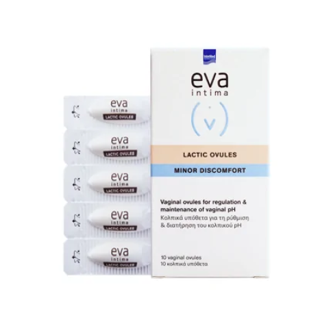 EVA INTIMA Lactic Ovules за незабавно възстановяване на нормалната киселинна стойност на вагиналното рН x 10