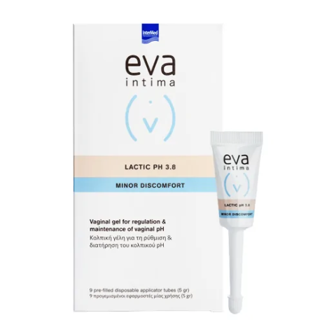 EVA INTIMA Lactic pH 3.8 Gel tubes за бързо възстановяване на нормалния вагинален рН баланс x 9
