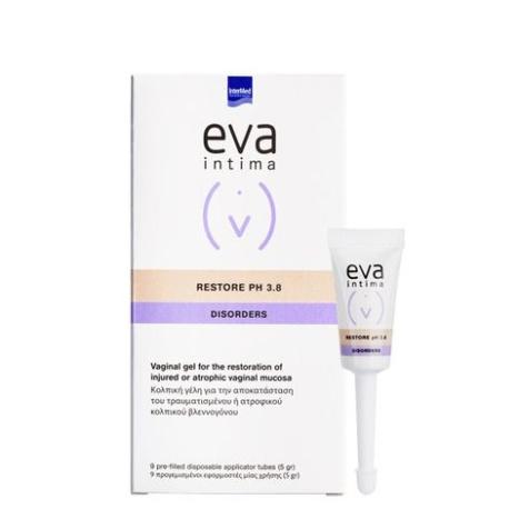 EVA INTIMA Restore pH 3.8 Gel tubes за образуването на защитен филм върху вагиналната лигавица x 9
