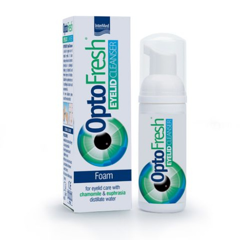 OPTOFRESH Eyelid Cleanser foam За хигиенизиране на клепачите и премахване на секретите в основата на миглите 50ml