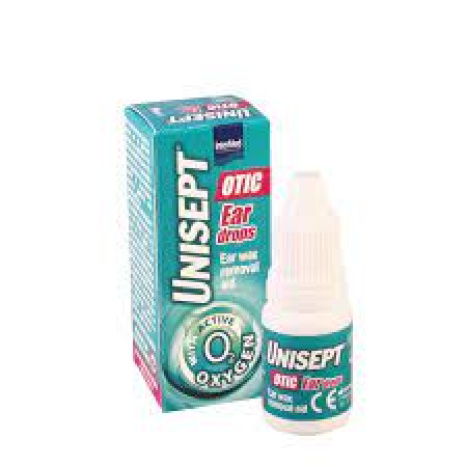 UNISEPT Otic Drops  с активен кислород за бързо и безопасно премахване на натрупаната ушна кал 10ml