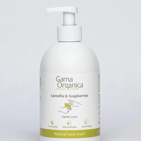 GAMA ORGANICA Натурален сапун за ръце с екстракт от Сапунени ядки и Камелия 500ml