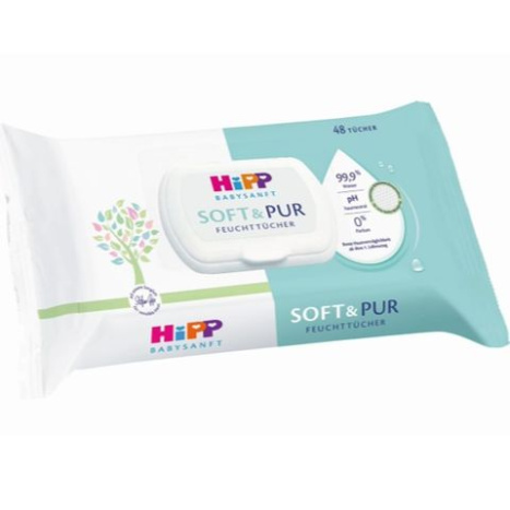 HIPP SOFT & PURE мокри кърпички х 48 90028